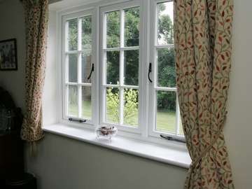 Stockton Heath Cheshire : Internal view of Evolution Storm Whitewood Cottage window Sash windows timber Cheshire near manchester